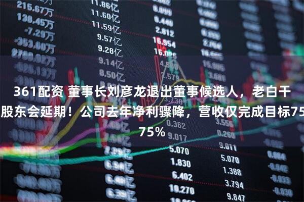 361配资 董事长刘彦龙退出董事候选人，老白干酒股东会延期！公司去年净利骤降，营收仅完成目标75%