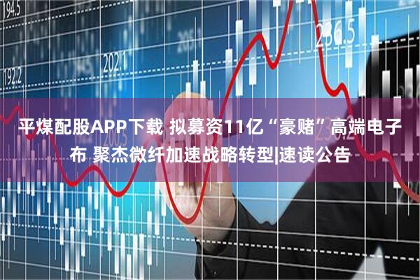 平煤配股APP下载 拟募资11亿“豪赌”高端电子布 聚杰微纤加速战略转型|速读公告
